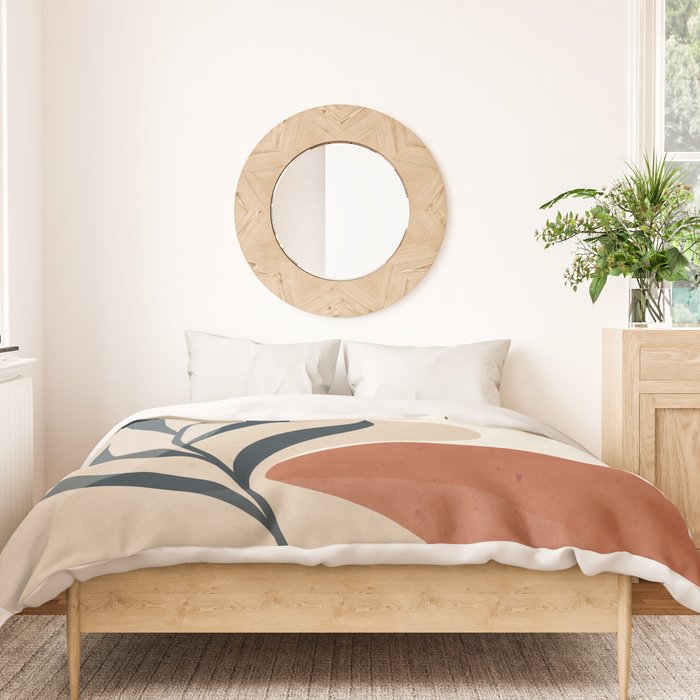 Minimal Abstract Art Plant 9 Duvet Cover Gallery Image 3