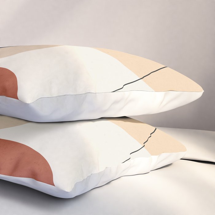 Minimal Abstract Art Plant 9 Pillow Sham Gallery Image 3