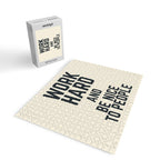 Work hard and be nice to people, vintage sign, inspirational quote, motivational, funny Jigsaw Puzzle Gallery Image 2