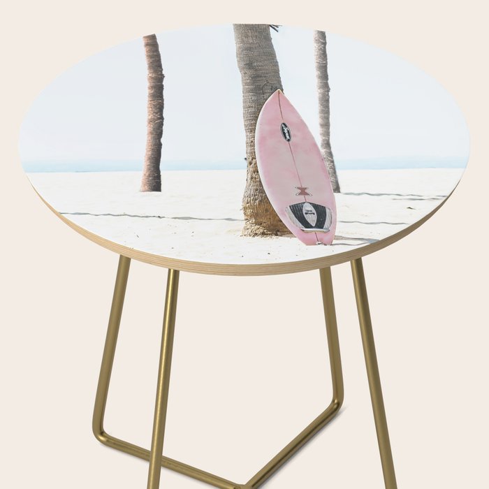 Pastel Pink Surfboard at Beach Side Table Gallery Image 2