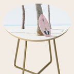 Pastel Pink Surfboard at Beach Side Table Gallery Image 2
