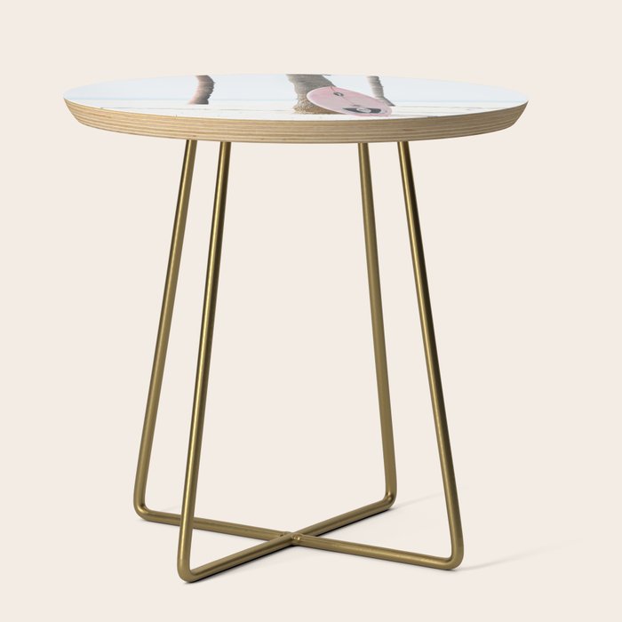 Pastel Pink Surfboard at Beach Side Table Gallery Image 1