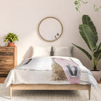 Pastel Pink Surfboard at Beach Comforter Gallery Image 3