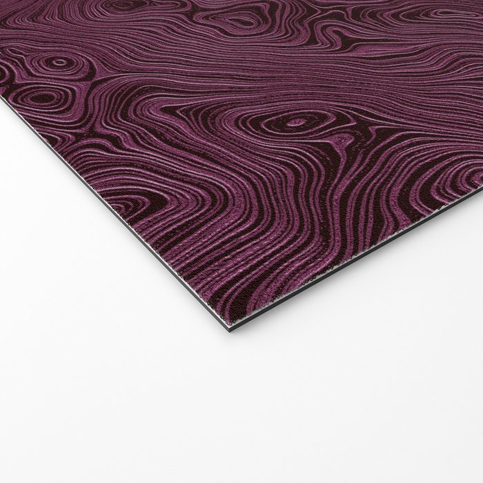 Royal Maroon Silk Moire Pattern Welcome Mat Gallery Image 2