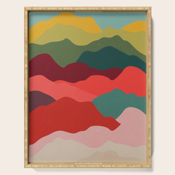 Art Clouds: Mid Century Edition Serving Tray Gallery Image 1