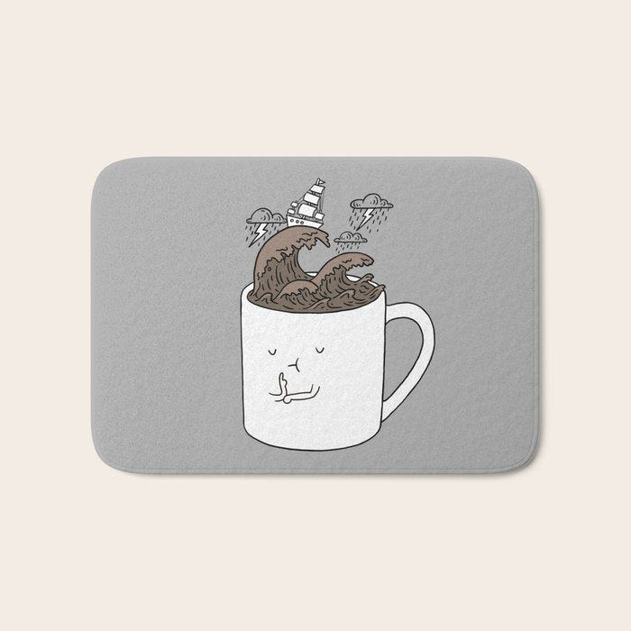 Brainstorming Coffee Mug Bath Mat Gallery Image 1