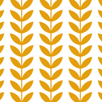 Mustard Scandinavian leaves pattern Coffee Mug Gallery Image 2
