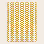 Mustard Scandinavian leaves pattern Poster Gallery Image 4