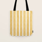 Mustard Scandinavian leaves pattern Tote Bag Gallery Image 1