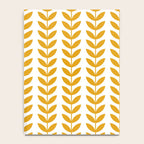Mustard Scandinavian leaves pattern Notebook Gallery Image 4