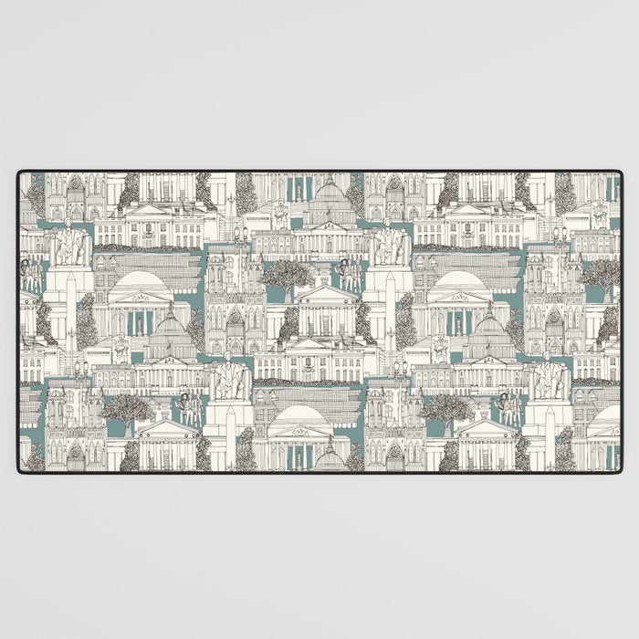 Washington DC toile juniper Desk Mat Gallery Image 3