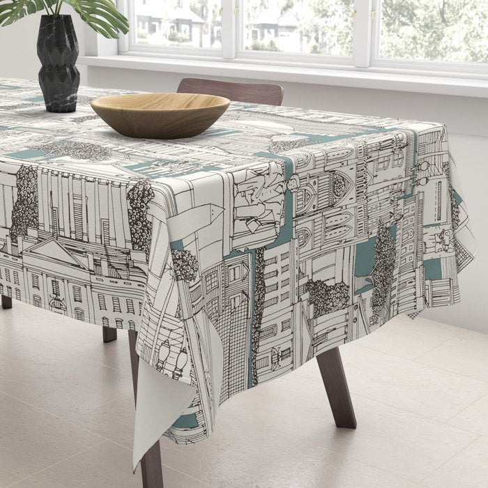 Washington DC toile juniper Tablecloth Gallery Image 3