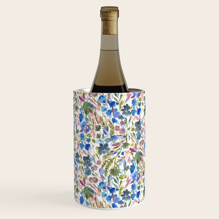 Upside Floral Olive Magenta Wine Chiller Gallery Image 1