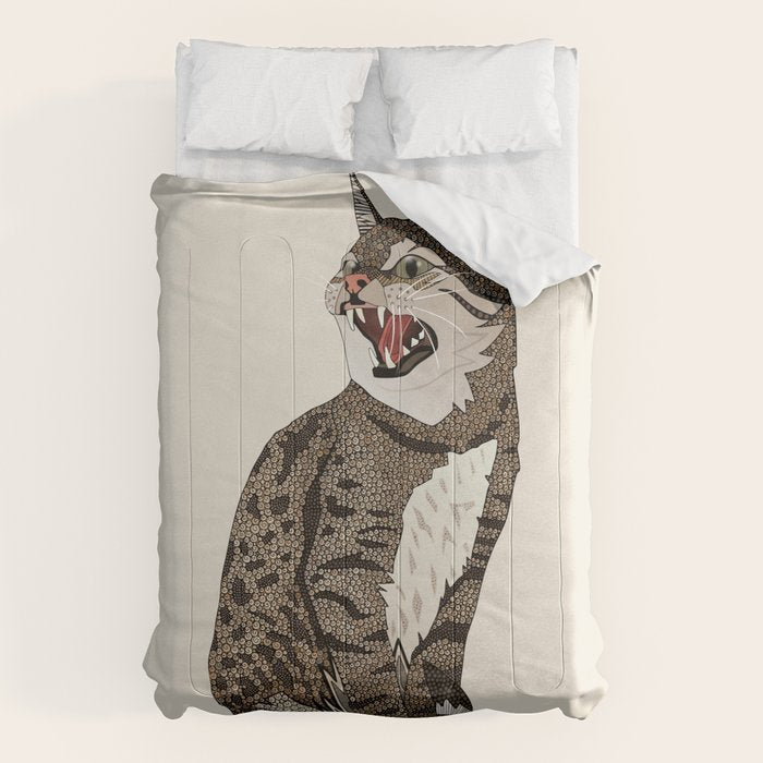 Indian desert cat off white Comforter Gallery Image 1