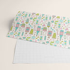 Retro Mid Century Happy Hour - Pink Green and Blue Wrapping Paper Gallery Image 2