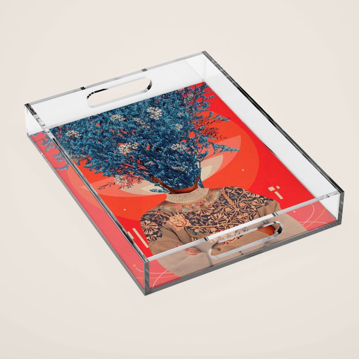 Her Veiled Smiles Acrylic Tray Gallery Image 1