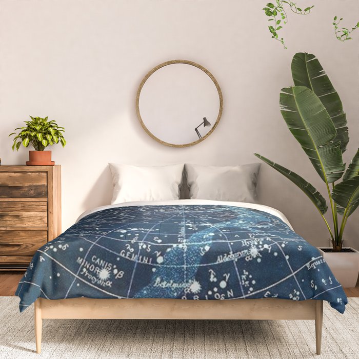 1900 Star Constellation Map - Chart Vintage Poster Comforter Gallery Image 3