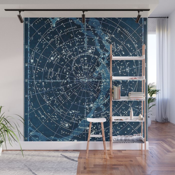 1900 Star Constellation Map - Chart Vintage Poster Wall Mural Gallery Image 1