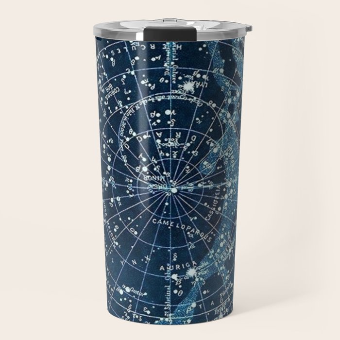 1900 Star Constellation Map - Chart Vintage Poster Travel Mug Gallery Image 1