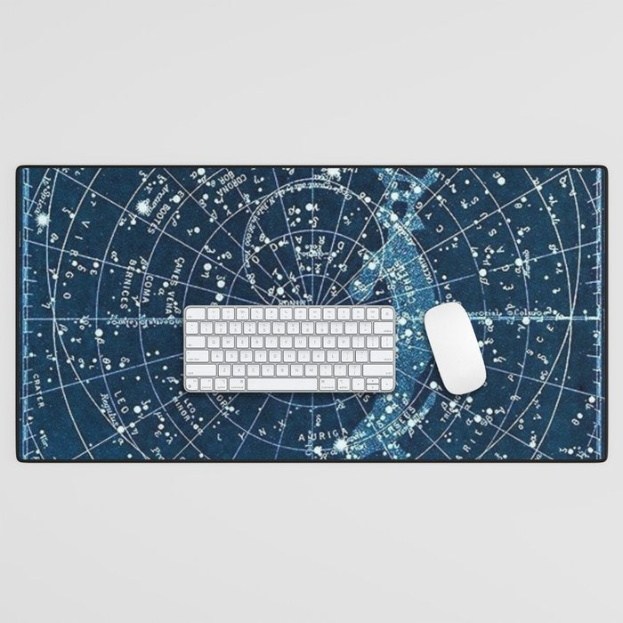 1900 Star Constellation Map - Chart Vintage Poster Desk Mat Gallery Image 1