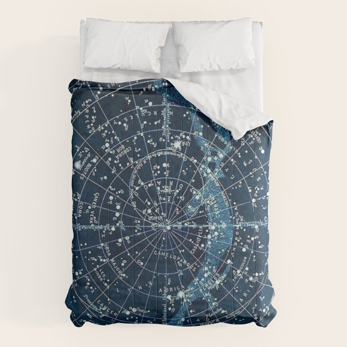 1900 Star Constellation Map - Chart Vintage Poster Comforter Gallery Image 1