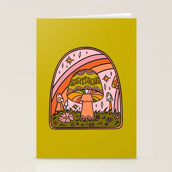 Sagittarius Mushroom Stationery Card Gallery Image 2