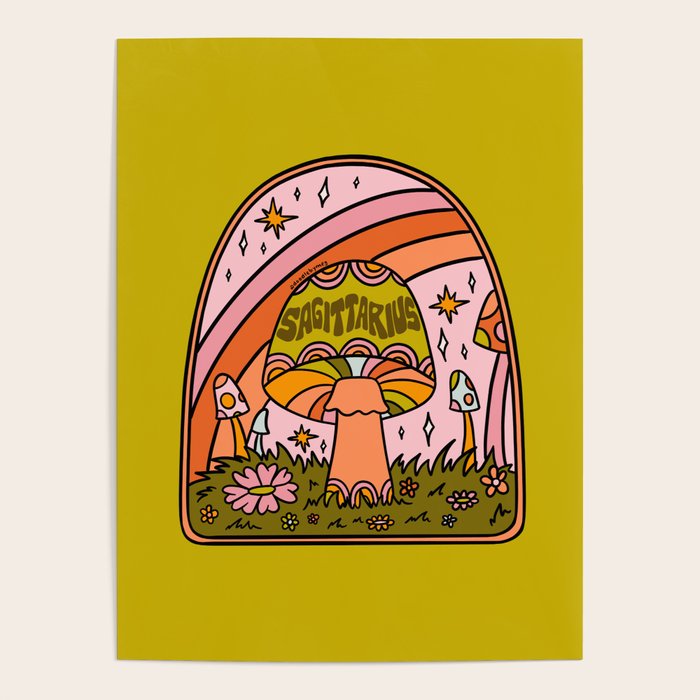 Sagittarius Mushroom Poster Gallery Image 1