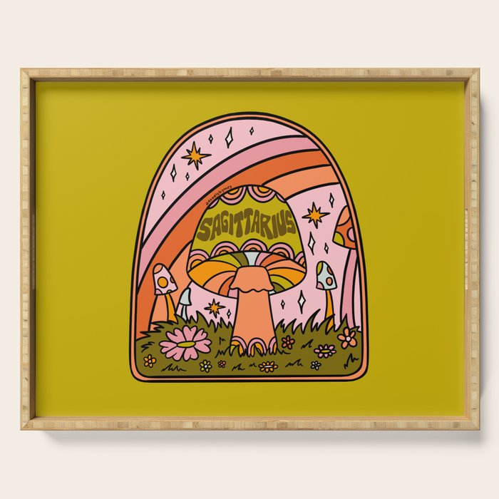 Sagittarius Mushroom Serving Tray Gallery Image 1