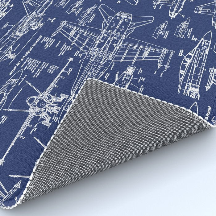 F-18 Blueprints Rug Gallery Image 4