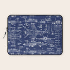 F-18 Blueprints Laptop Sleeve Gallery Image 1