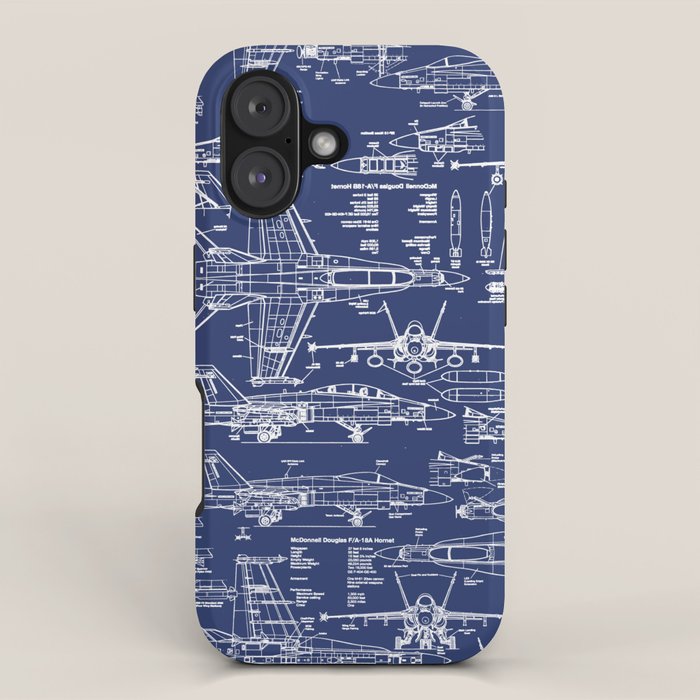 F-18 Blueprints iPhone Case Gallery Image 1
