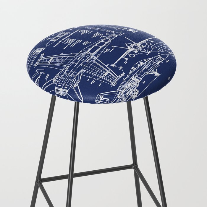 F-18 Blueprints Stool Gallery Image 2