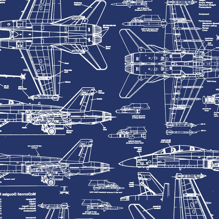 F-18 Blueprints Coffee Mug Gallery Image 2