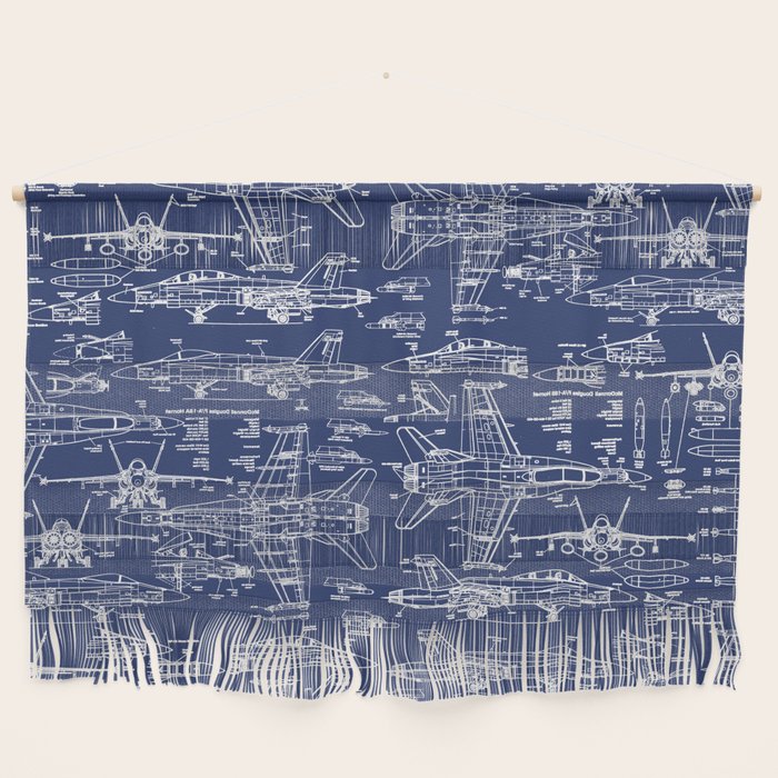 F-18 Blueprints Wall Hanging Gallery Image 1