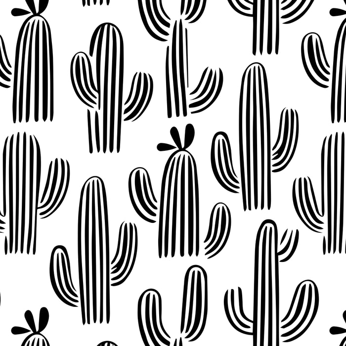 Black and white cactus plant pattern art Coffee Mug Gallery Image 2