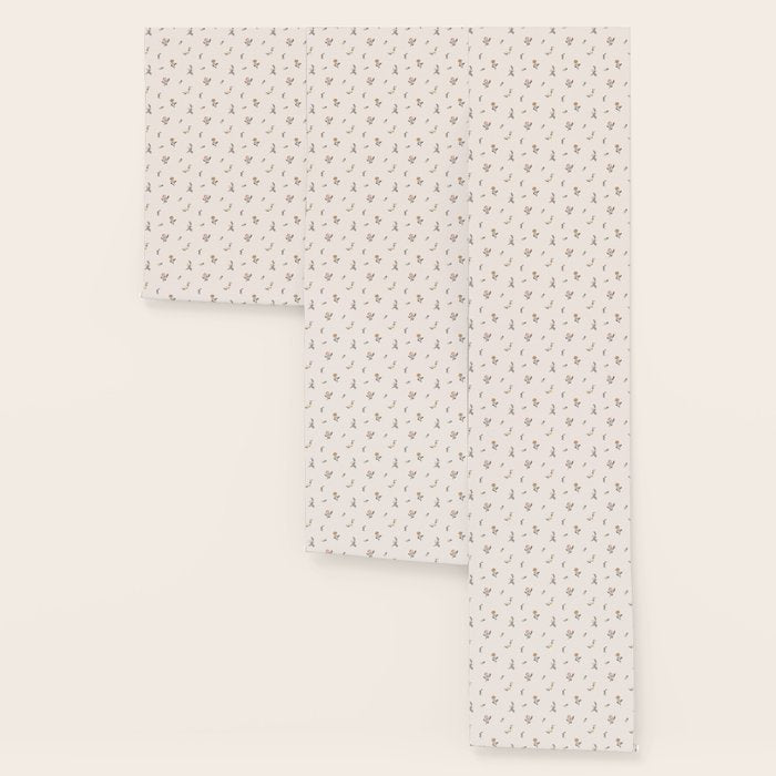 Sweet Pea Ditsy Floral - Pink, Charcoal, Mustard, Sage Wallpaper Gallery Image 3