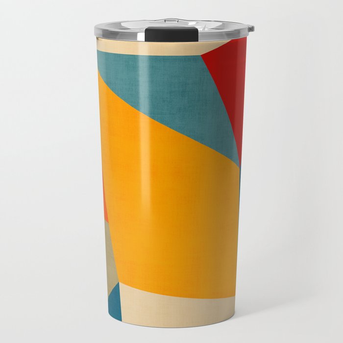 Geometric Colorful Modern Design Travel Mug Gallery Image 1