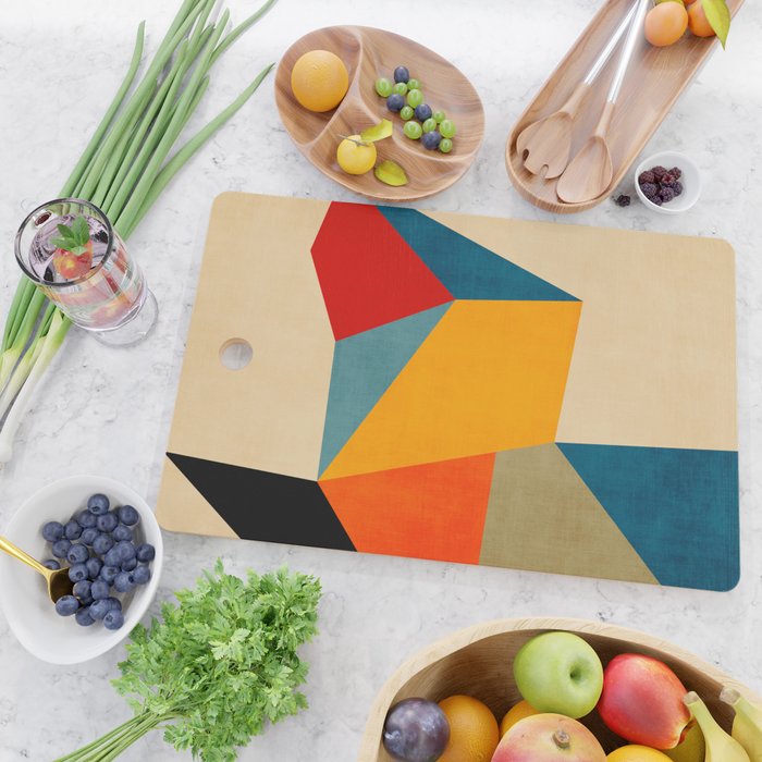 Geometric Colorful Modern Design Cutting Board Gallery Image 2