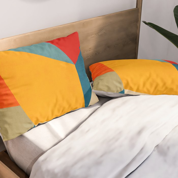 Geometric Colorful Modern Design Pillow Sham Gallery Image 2