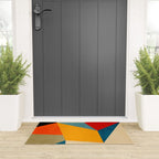 Geometric Colorful Modern Design Welcome Mat Gallery Image 3