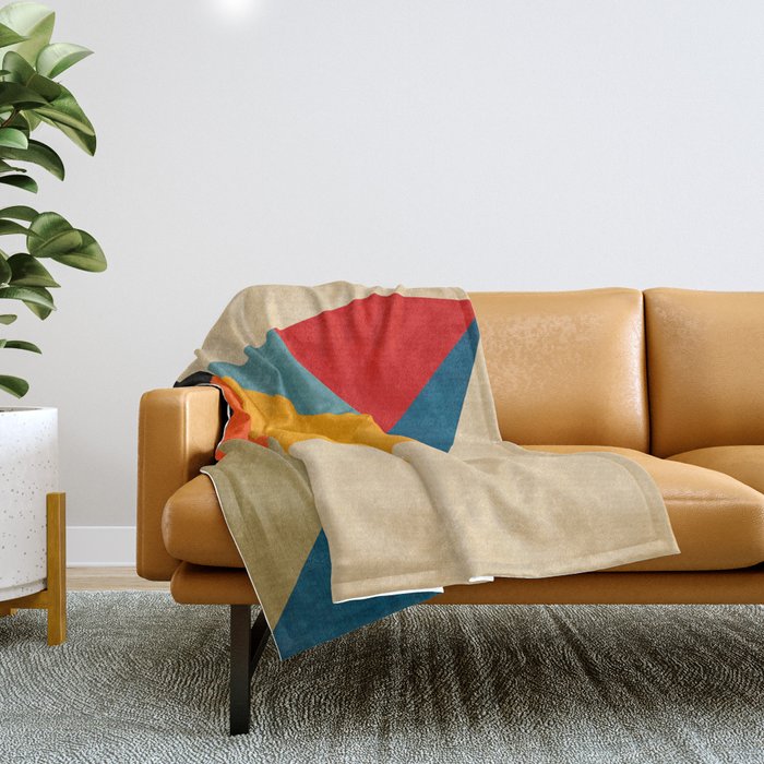 Geometric Colorful Modern Design Throw Blanket Gallery Image 1