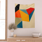 Geometric Colorful Modern Design Wall Tapestry Gallery Image 2