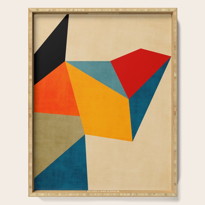 Geometric Colorful Modern Design Serving Tray Gallery Image 1