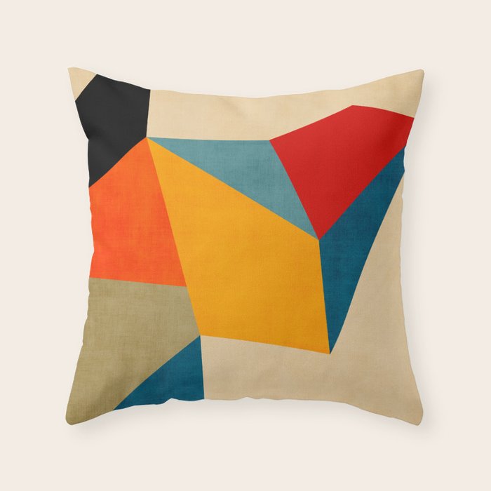 Geometric Colorful Modern Design Throw Pillow Gallery Image 6