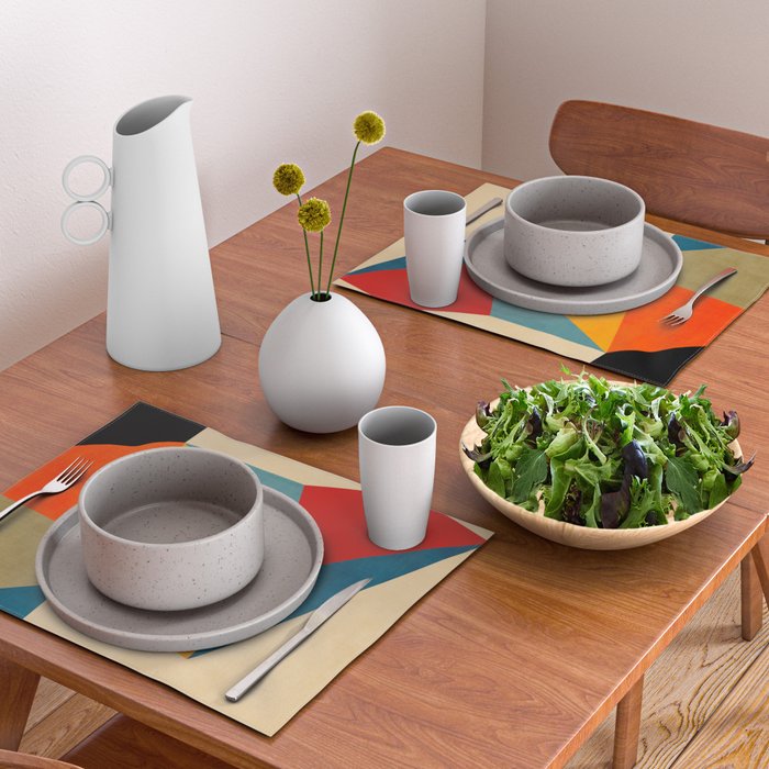 Geometric Colorful Modern Design Placemat Gallery Image 2