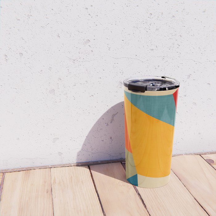 Geometric Colorful Modern Design Travel Mug Gallery Image 4