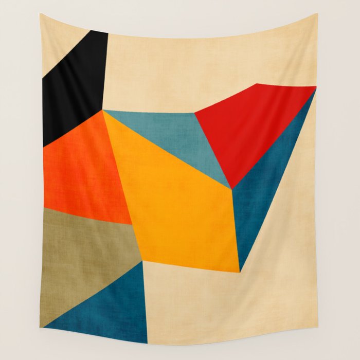 Geometric Colorful Modern Design Wall Tapestry Gallery Image 4