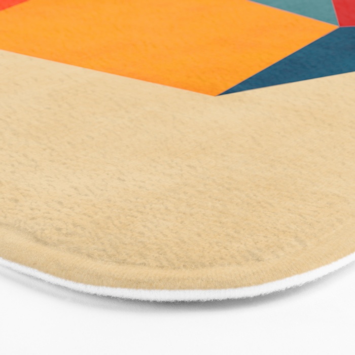 Geometric Colorful Modern Design Bath Mat Gallery Image 3