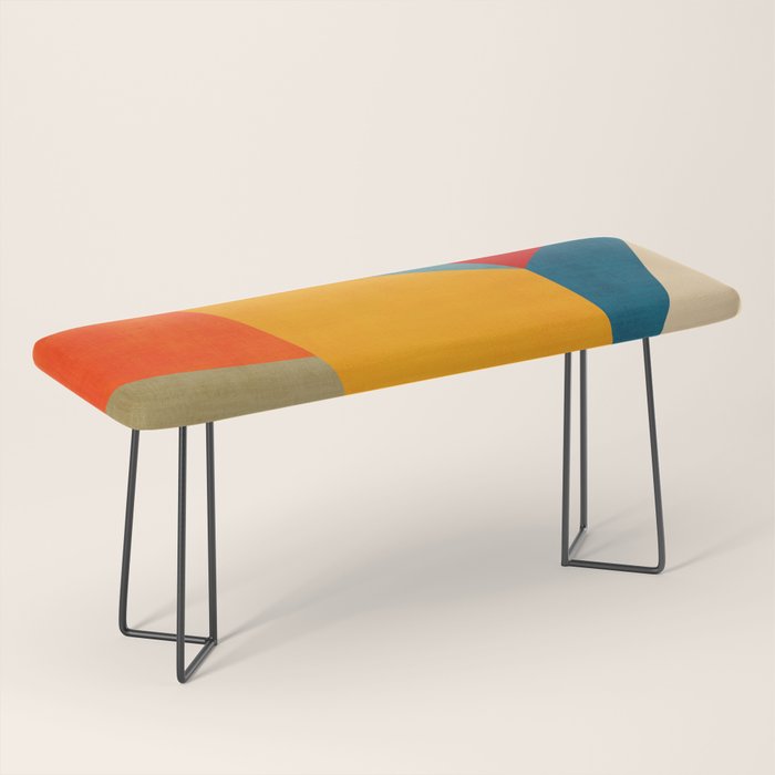 Geometric Colorful Modern Design Bench Gallery Image 1