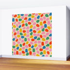 Ink Dot Colourful Mosaic Pattern in Rainbow Pop Colours Wall Mural Gallery Image 2